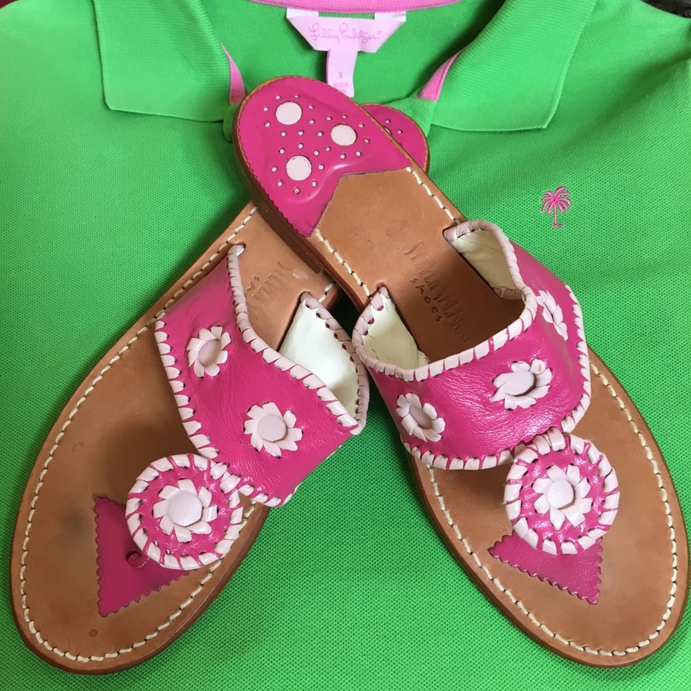 Jack Rogers style - Steven Salario pink sandals